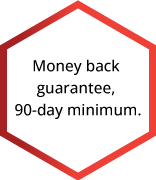 Money back guarantee 90-day minimum